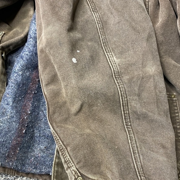 Vintage Carhartt C58 CHT Brown Blanket Lined Chore Barn Jacket Size Large - Picture 9 of 10